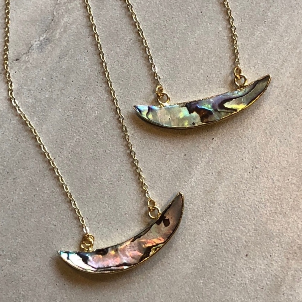 Crescent Abalone Shell Necklace